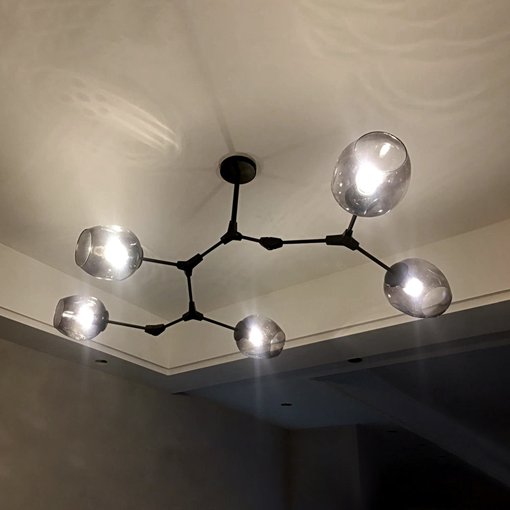 Hanglamp Modern met Glazen Bollen en Vertakte Armen ##POS:17##