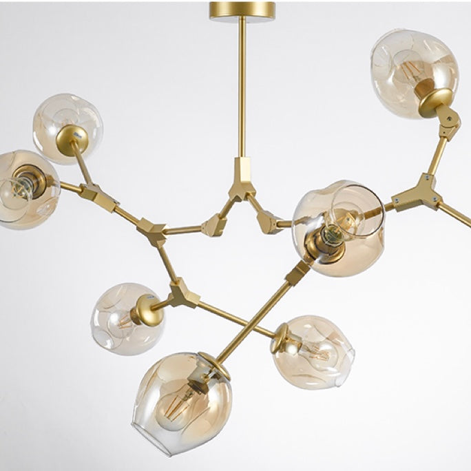 Hanglamp Modern met Glazen Bollen en Vertakte Armen