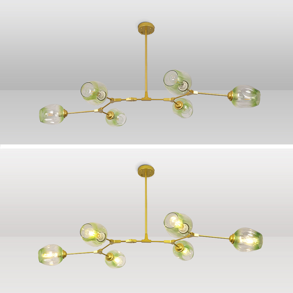 Hanglamp Modern met Glazen Bollen en Vertakte Armen