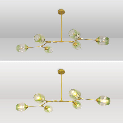 Hanglamp Modern met Glazen Bollen en Vertakte Armen