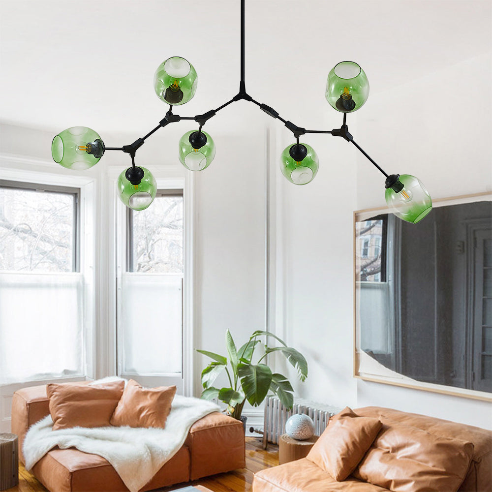 Hanglamp Modern met Glazen Bollen en Vertakte Armen