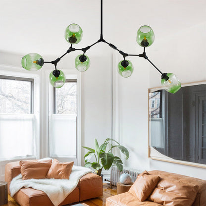 Hanglamp Modern met Glazen Bollen en Vertakte Armen