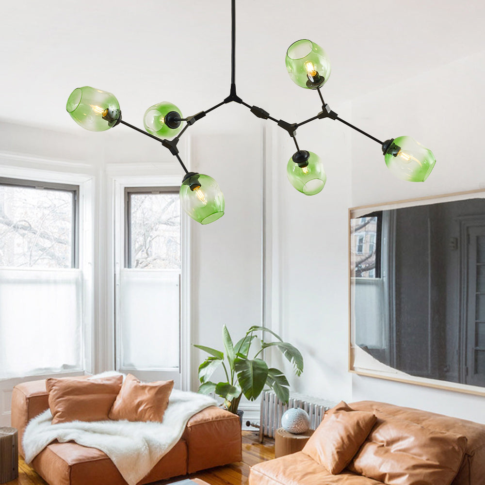 Hanglamp Modern met Glazen Bollen en Vertakte Armen