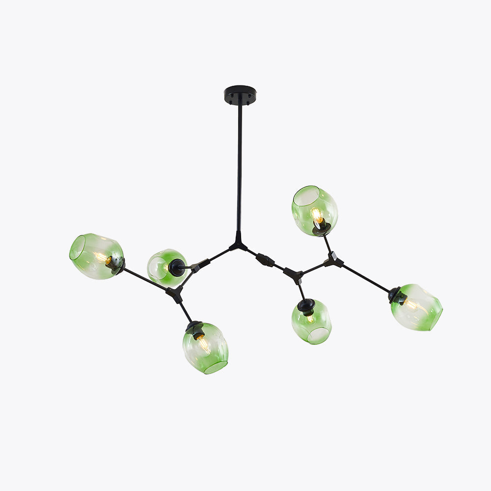 Hanglamp Modern met Glazen Bollen en Vertakte Armen ##POS:42##