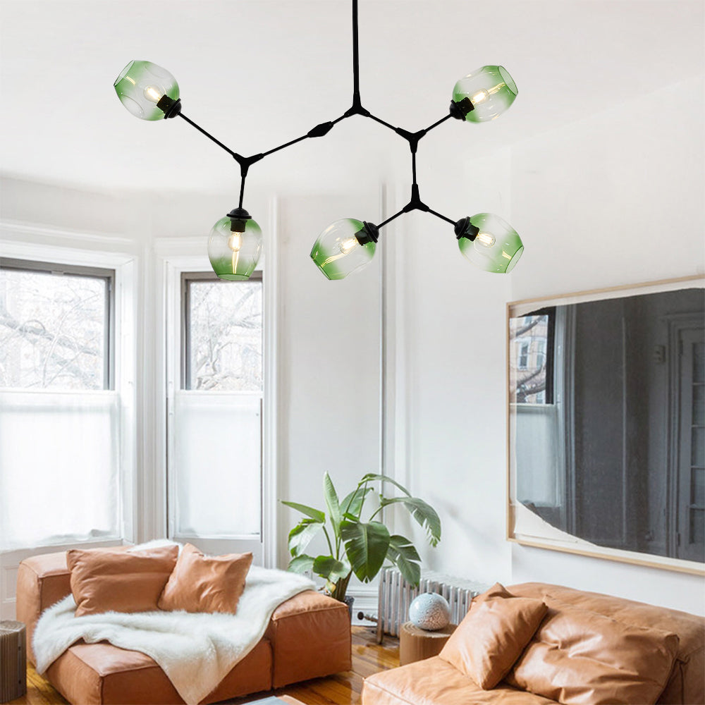 Hanglamp Modern met Glazen Bollen en Vertakte Armen ##POS:43##