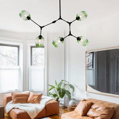 Hanglamp Modern met Glazen Bollen en Vertakte Armen ##POS:43##