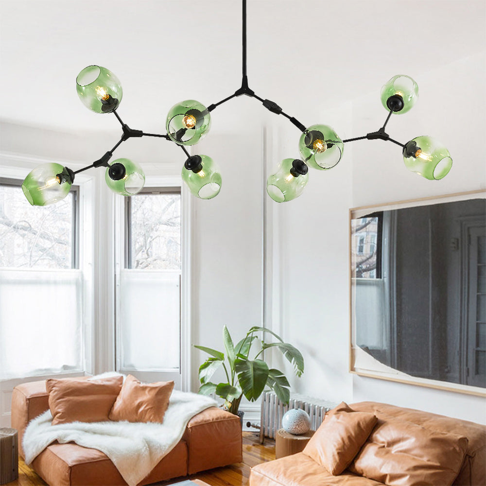 Hanglamp Modern met Glazen Bollen en Vertakte Armen