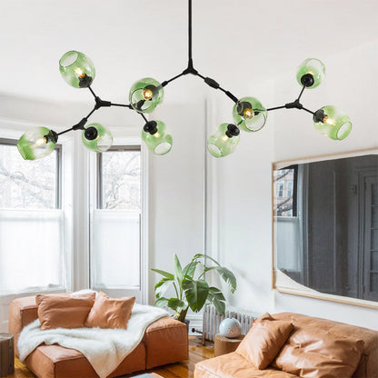 Hanglamp Modern met Glazen Bollen en Vertakte Armen