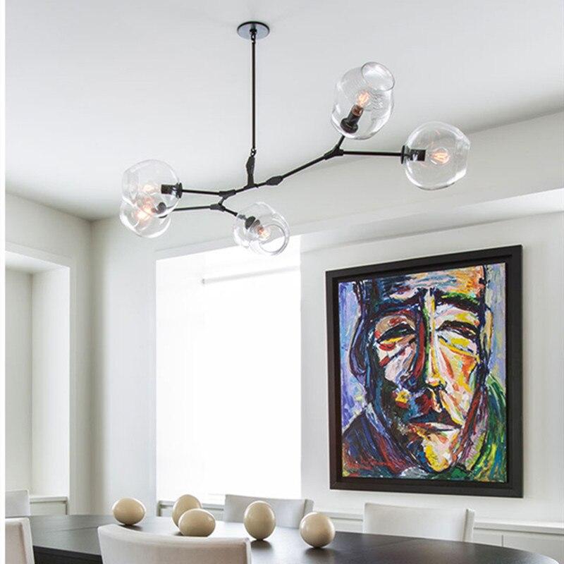 Hanglamp Modern met Glazen Bollen en Vertakte Armen