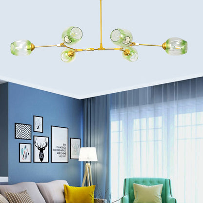 Hanglamp Modern met Glazen Bollen en Vertakte Armen ##POS:8##