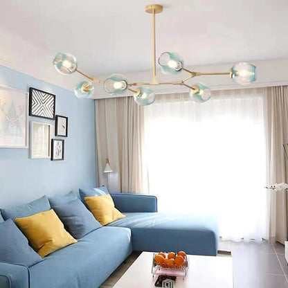 Hanglamp Modern met Glazen Bollen en Vertakte Armen ##POS:9##