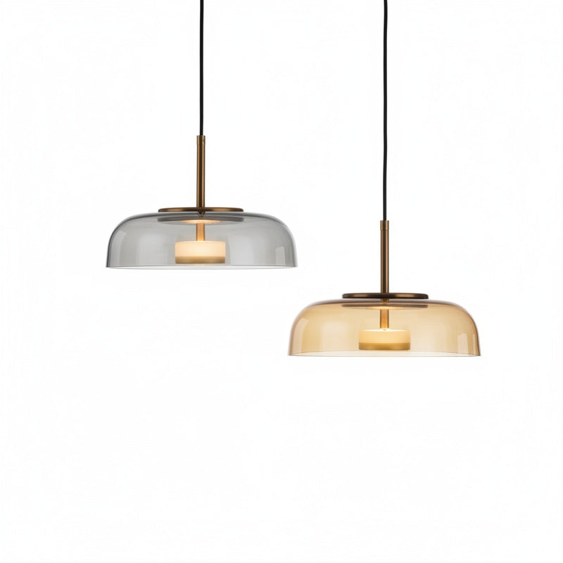 Hanglamp Modern met Glazen Kap en Verstelbare Hoogte
