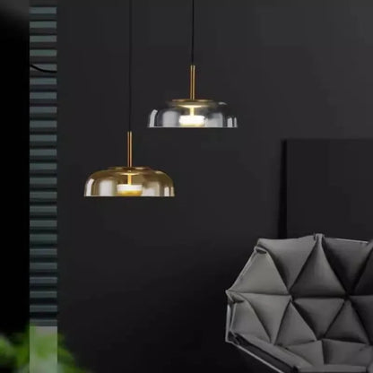 Hanglamp Modern met Glazen Kap en Verstelbare Hoogte