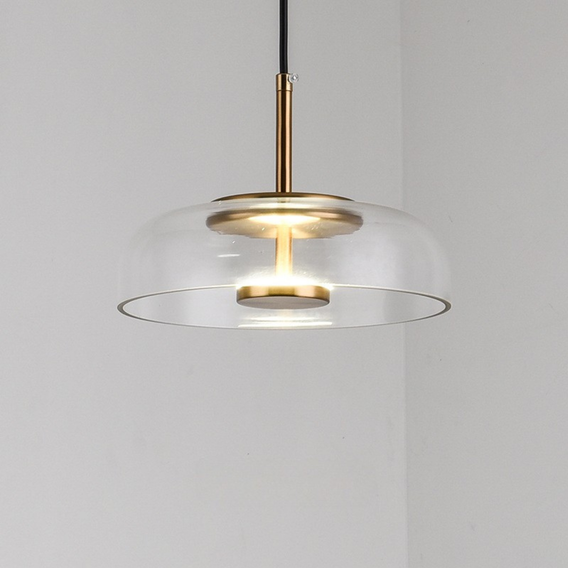 Hanglamp Modern met Glazen Kap en Verstelbare Hoogte