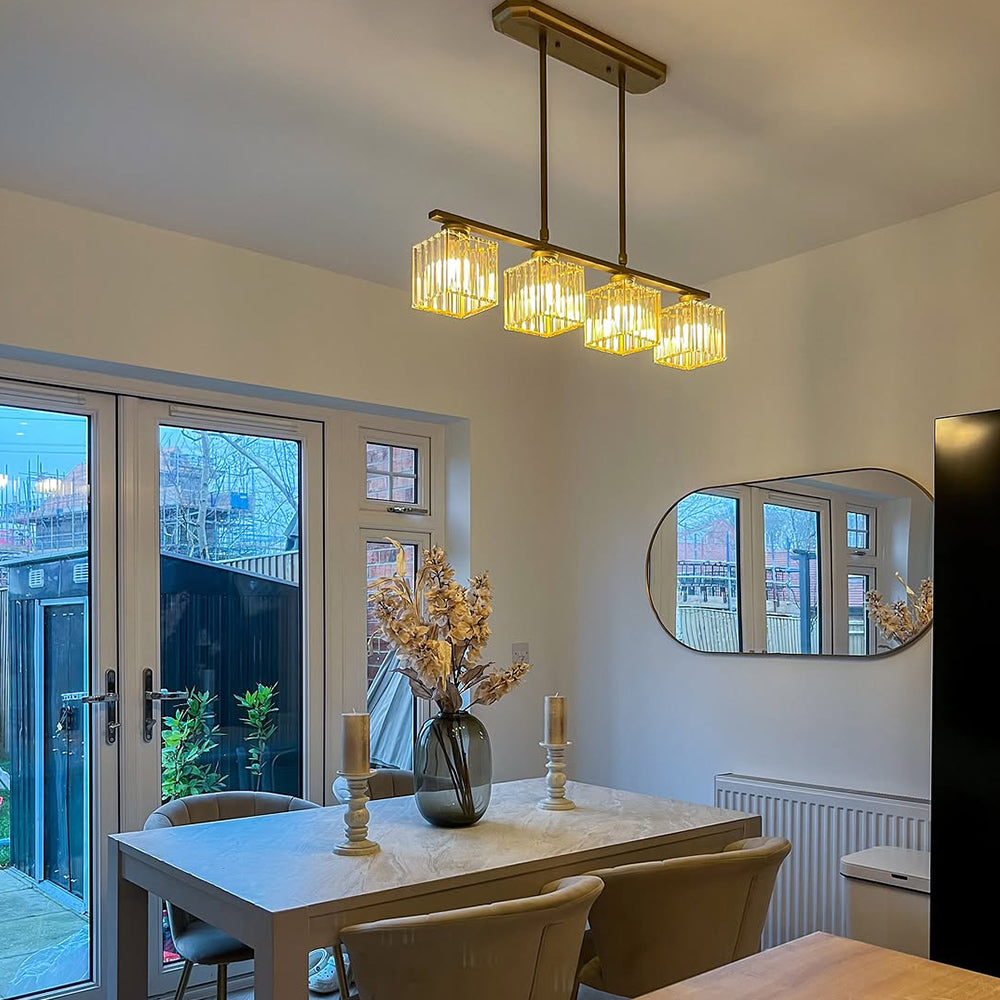 Hanglamp Modern met Glazen Kappen en Verstelbare Hoogte