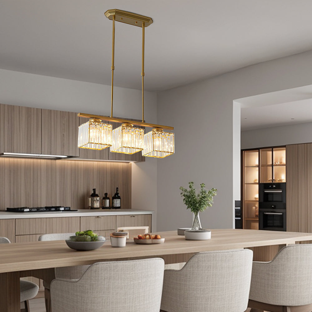 Hanglamp Modern met Glazen Kappen en Verstelbare Hoogte