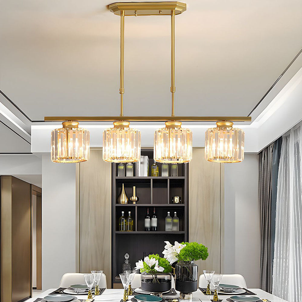 Hanglamp Modern met Glazen Kappen en Verstelbare Hoogte
