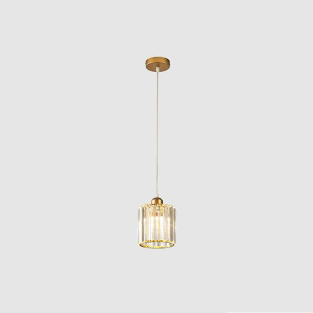Hanglamp Modern met Kristalglazen Cilinderkappen en Verstelbare Hoogte