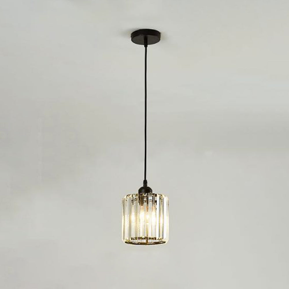 Hanglamp Modern met Kristalglazen Cilinderkappen en Verstelbare Hoogte