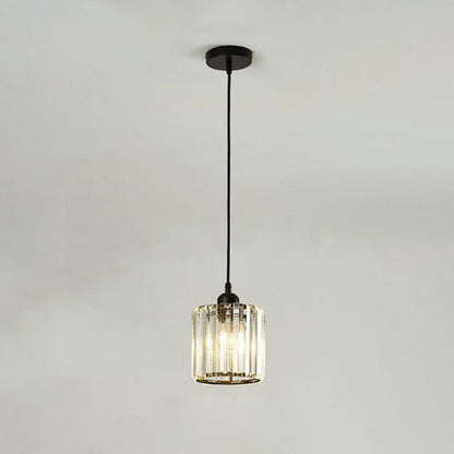 Hanglamp Modern met Kristalglazen Cilinderkappen en Verstelbare Hoogte