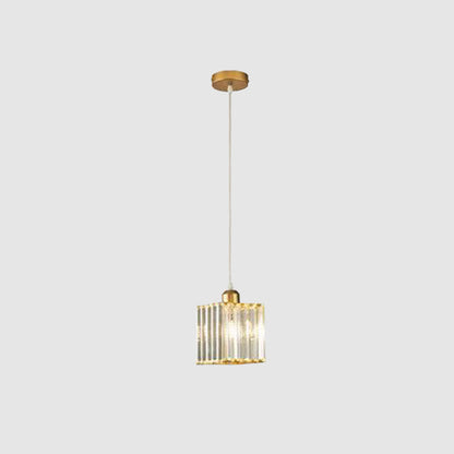 Hanglamp Modern met Kristalglazen Cilinderkappen en Verstelbare Hoogte