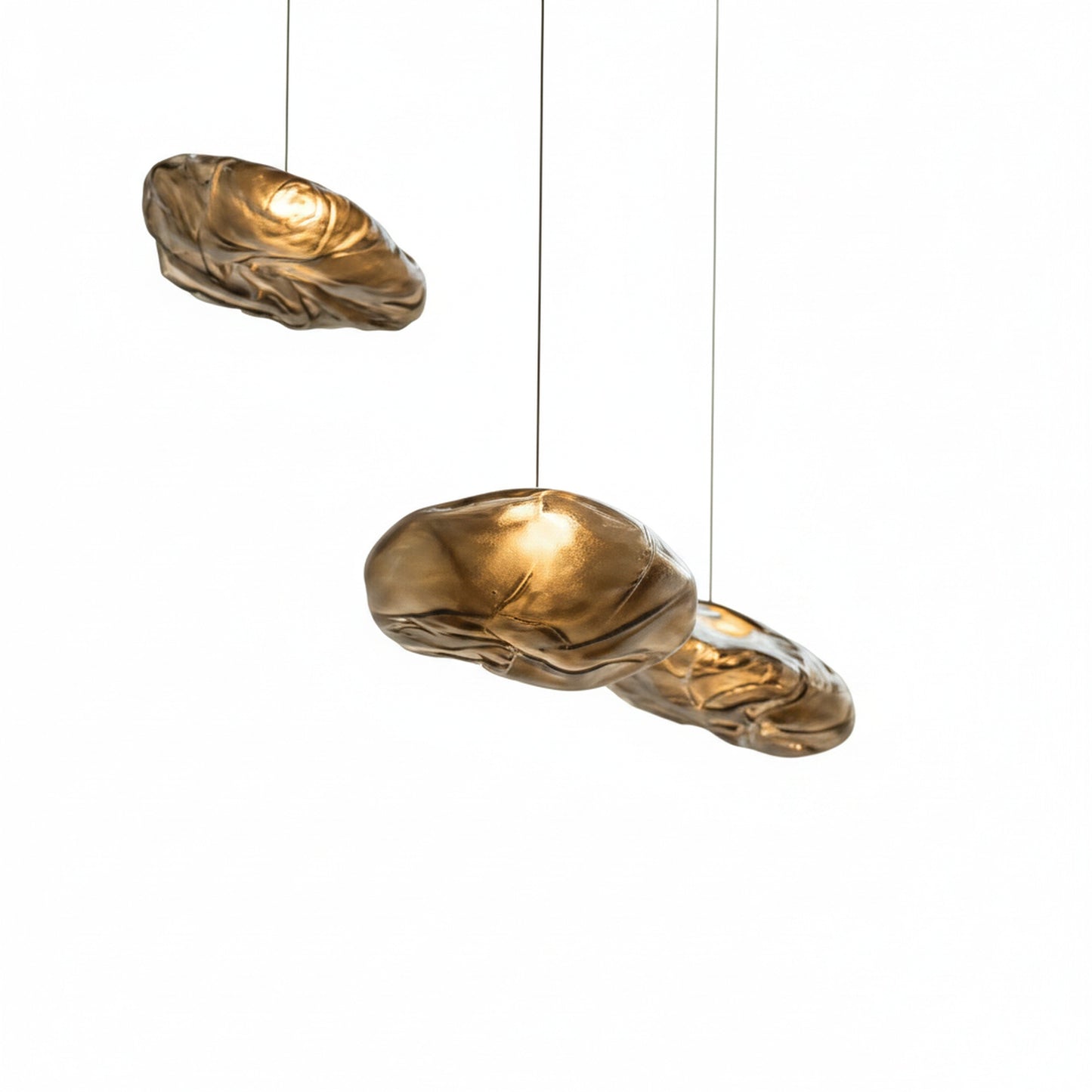 Hanglamp Modern met Organische Glazen Kap in Wolkvorm