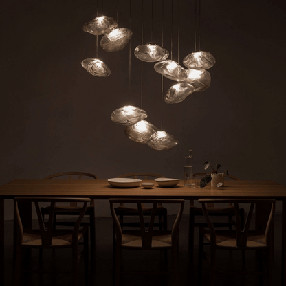 Hanglamp Modern met Organische Glazen Kap in Wolkvorm