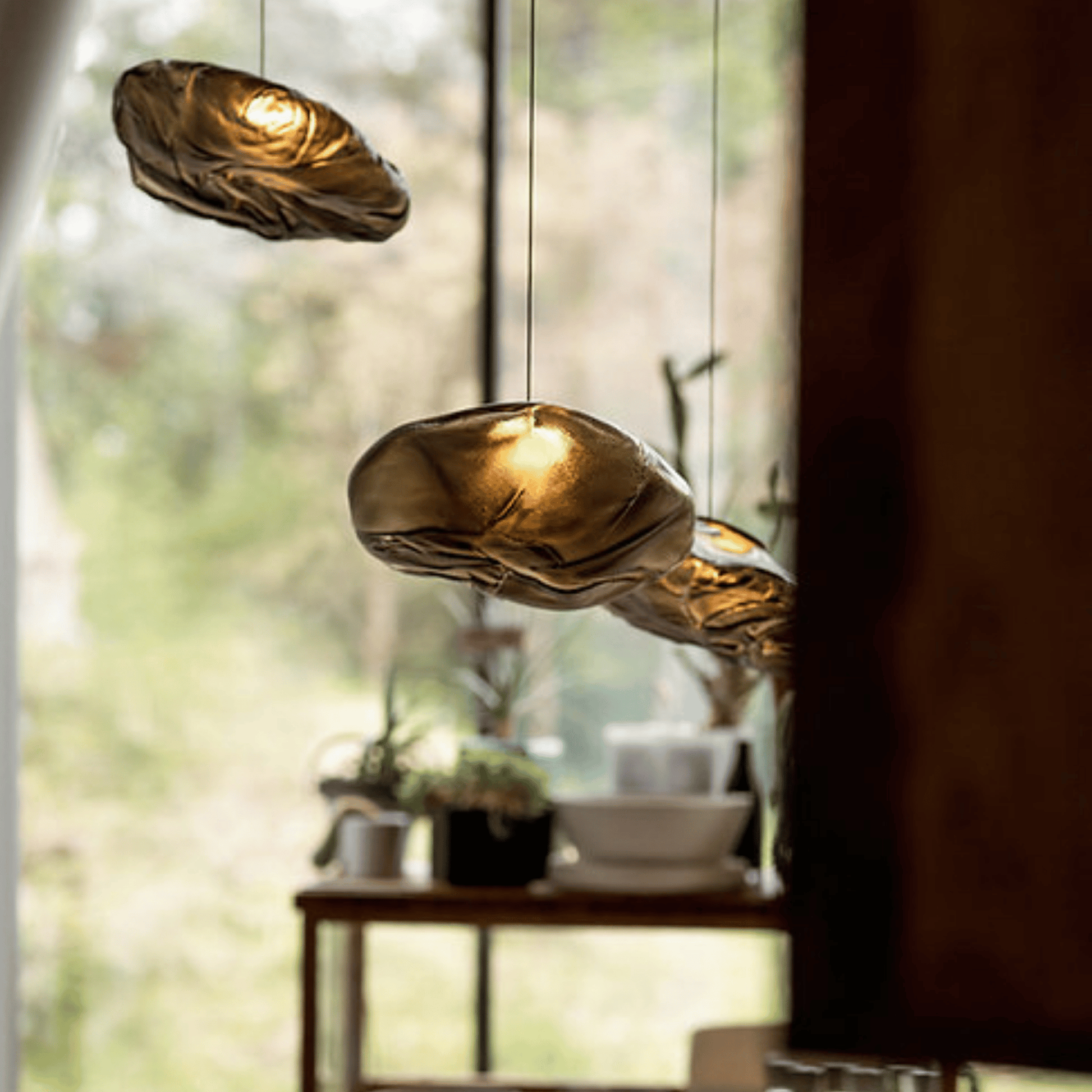 Hanglamp Modern met Organische Glazen Kap in Wolkvorm