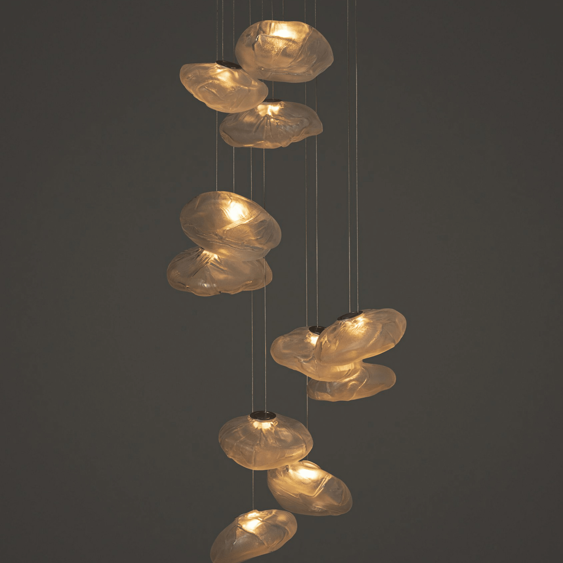 Hanglamp Modern met Organische Glazen Kap in Wolkvorm