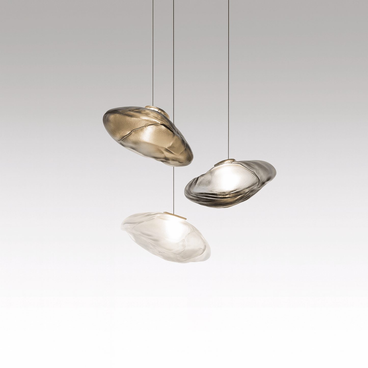 Hanglamp Modern met Organische Glazen Kap in Wolkvorm