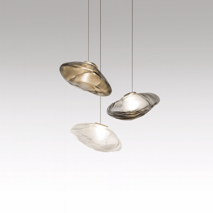 Hanglamp Modern met Organische Glazen Kap in Wolkvorm