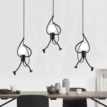 Hanglamp Modern met Poppetjesfiguur en Verstelbare Hoogte