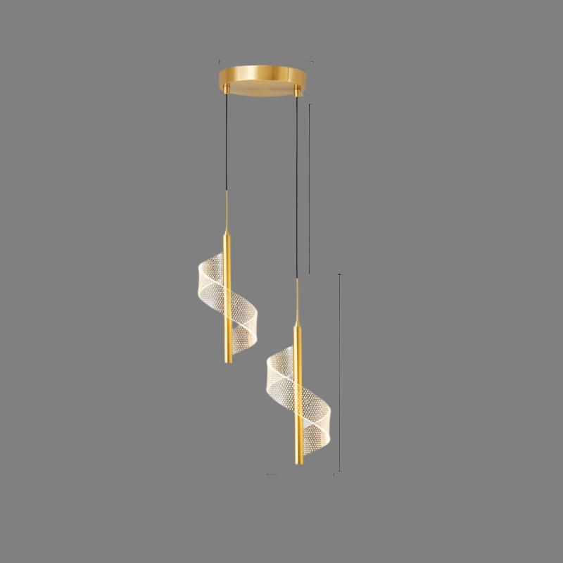 Hanglamp Modern met Spiraalvormige LED Lichtband en Verstelbare Hoogte