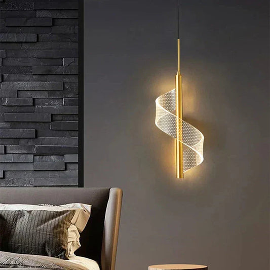 Hanglamp Modern met Spiraalvormige LED Lichtband en Verstelbare Hoogte