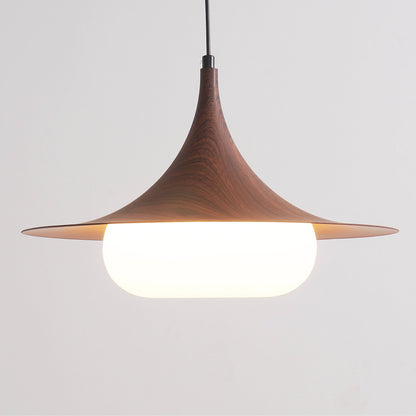 Hanglamp Modern met Zwenkarm en Opaal Glazen Kap