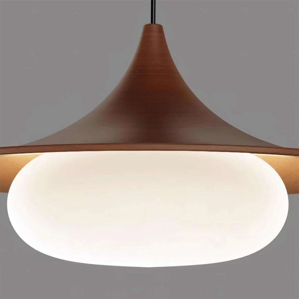 Hanglamp Modern met Zwenkarm en Opaal Glazen Kap
