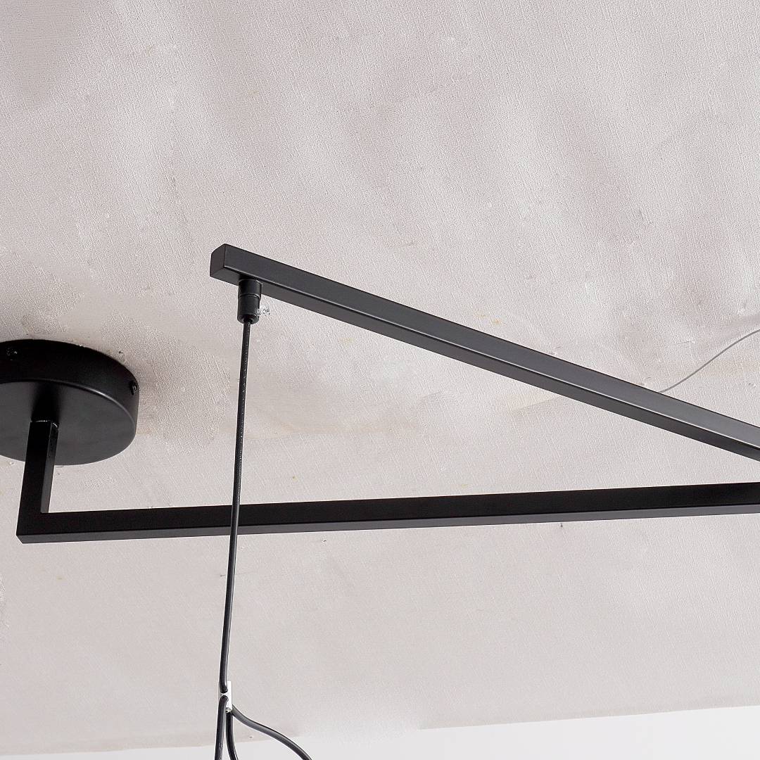 Hanglamp Modern met Zwenkarm en Opaal Glazen Kap