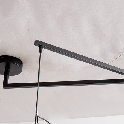 Hanglamp Modern met Zwenkarm en Opaal Glazen Kap