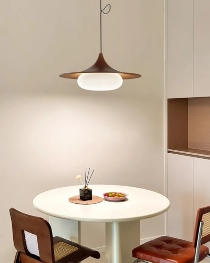 Hanglamp Modern met Zwenkarm en Opaal Glazen Kap