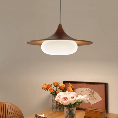 Hanglamp Modern met Zwenkarm en Opaal Glazen Kap