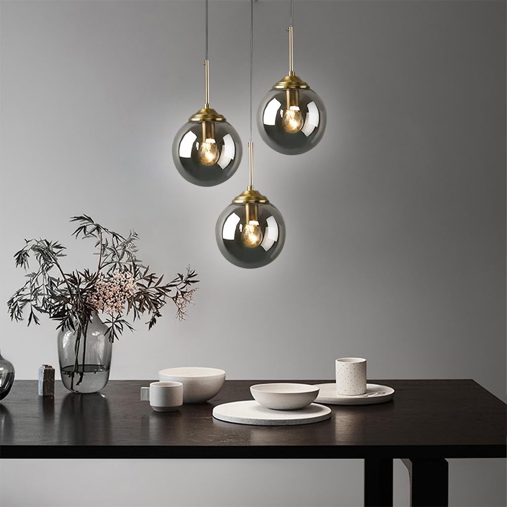 Hanglamp Modernistisch met Glazen Bol en Verstelbare Hoogte