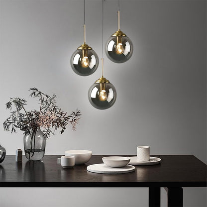 Hanglamp Modernistisch met Glazen Bol en Verstelbare Hoogte