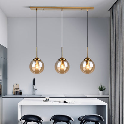 Hanglamp Modernistisch met Glazen Bol en Verstelbare Hoogte