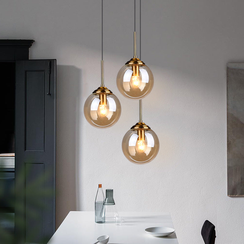 Hanglamp Modernistisch met Glazen Bol en Verstelbare Hoogte