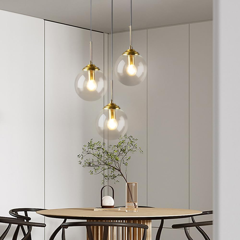 Hanglamp Modernistisch met Glazen Bol en Verstelbare Hoogte