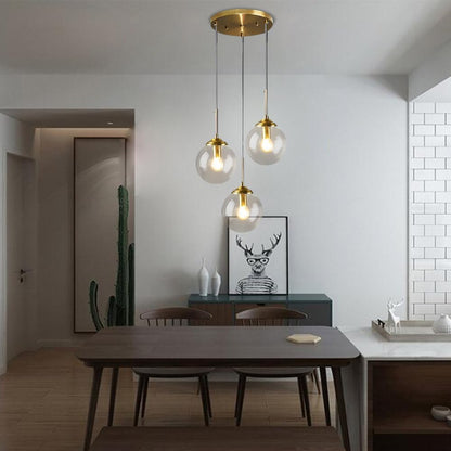 Hanglamp Modernistisch met Glazen Bol en Verstelbare Hoogte