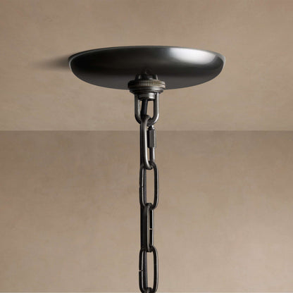 Hanglamp Retro met Gebogen Getextureerd Glas en Ketting