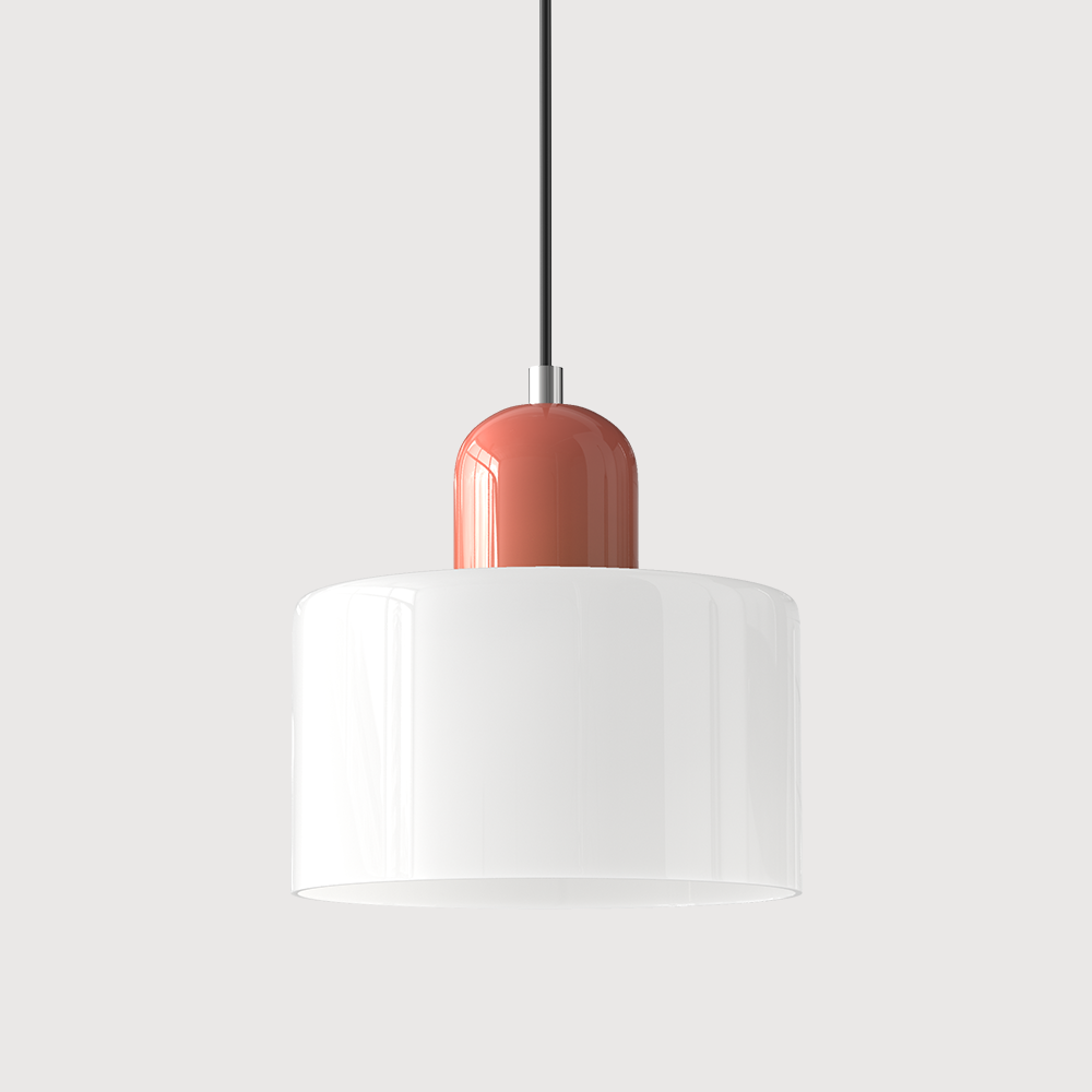 Hanglamp Retro met Glazen Cilinderkap en Verstelbare Ophoogte