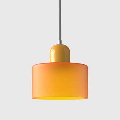 Hanglamp Retro met Glazen Cilinderkap en Verstelbare Ophoogte