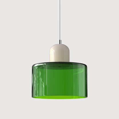 Hanglamp Retro met Glazen Cilinderkap en Verstelbare Ophoogte
